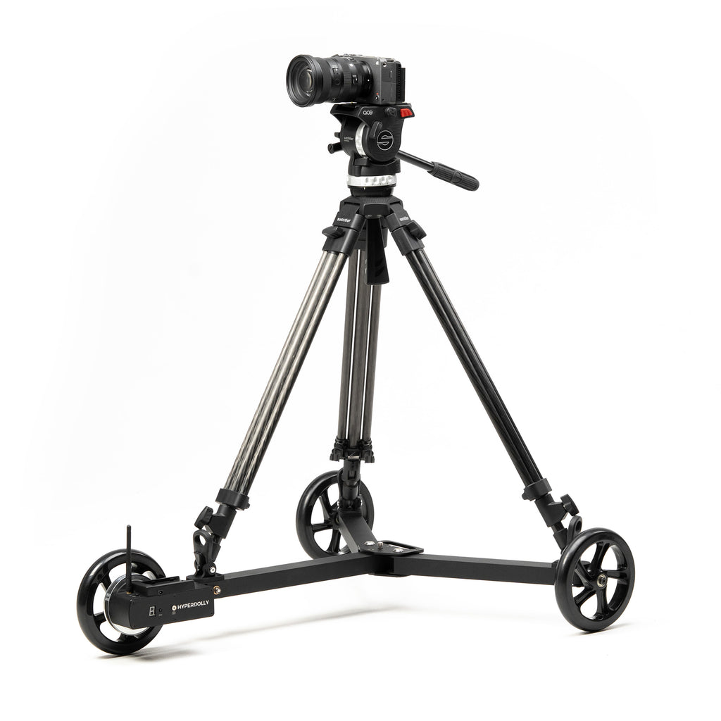 Sony FX3 cinema camera mounted on a Sachtler Ace tripod and Hyperdolly HY-01